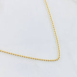 Cadena Militar 2gr / 45cm / 1mm Oro Amarillo +3 18K