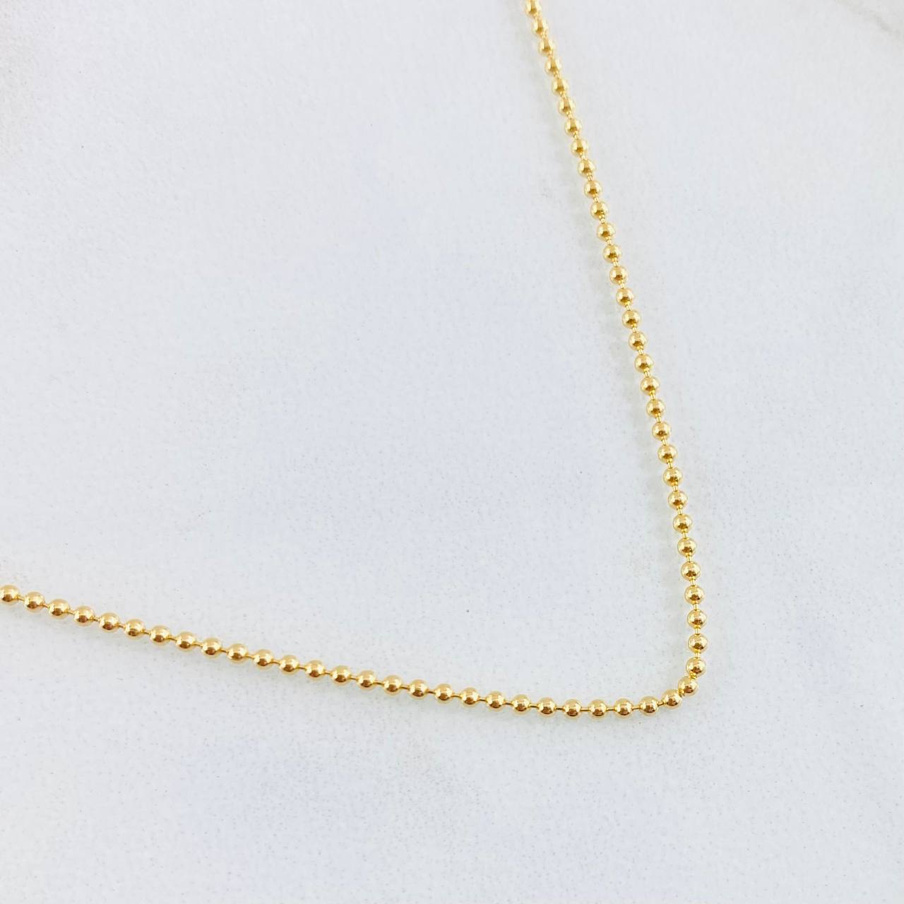 Cadena Militar 3gr / 45cm / 1.2mm Oro Amarillo +3 18K *
