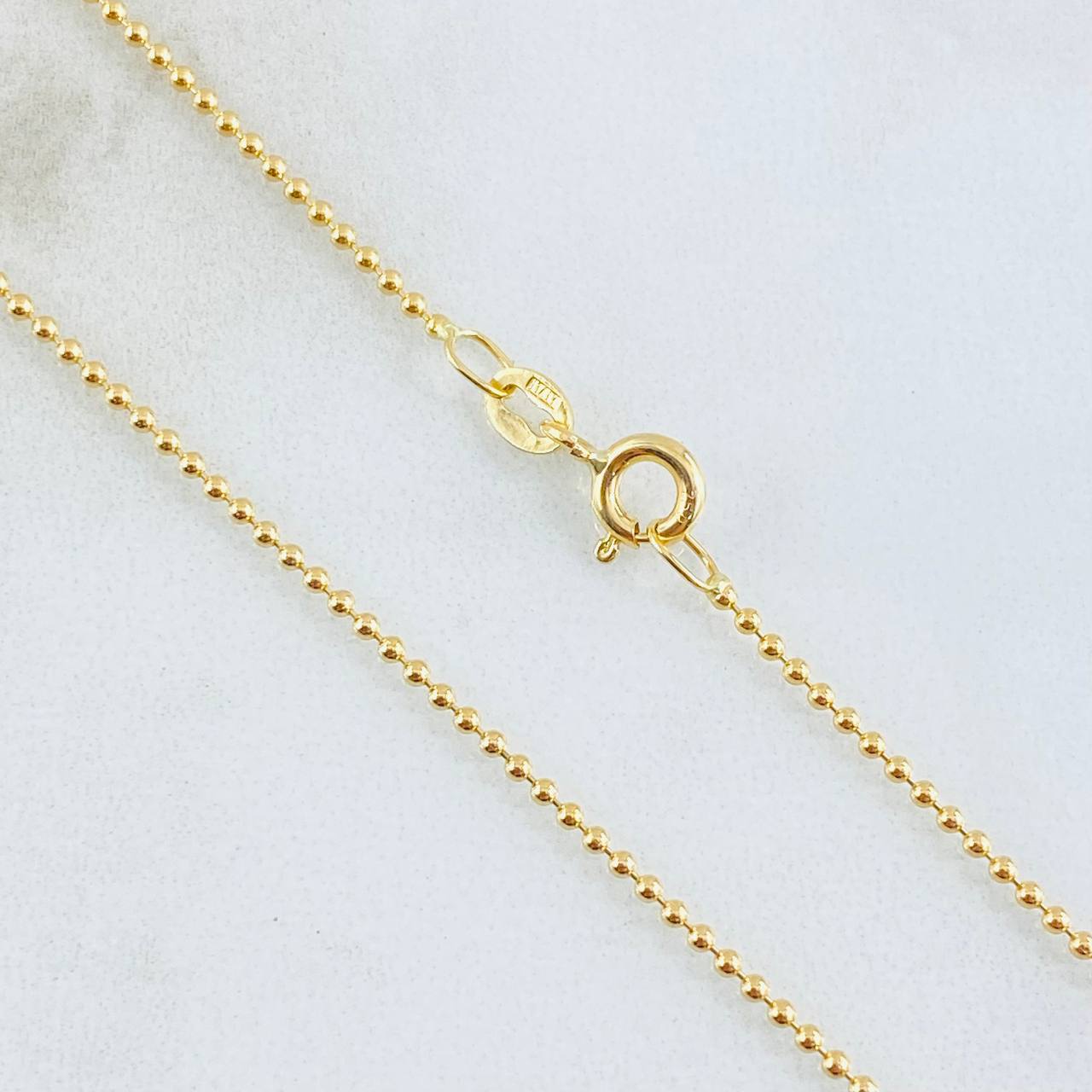 Cadena Militar 3gr / 45cm / 1.2mm Oro Amarillo +3 18K *