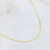 Cadena Plana 1.4gr / 45cm / 1.3mm Oro Amarillo +3 18K *