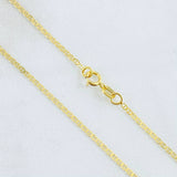 Cadena Plana 1.4gr / 45cm / 1.3mm Oro Amarillo +3 18K *