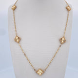Cadena Trebol Aro Seguido 8gr / 50.2cm / 1.8mm Diamantada Oro Amarillo Nac.Esp. 18K &