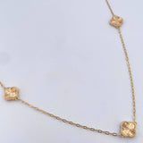 Cadena Trebol Aro Seguido 6.8gr / 49.5cm / 1.8mm Diamantada Oro Amarillo Nac.Esp. 18K &