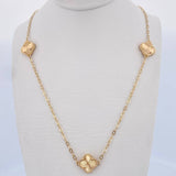 Cadena Trebol Aro Seguido 6.8gr / 49.5cm / 1.8mm Diamantada Oro Amarillo Nac.Esp. 18K &