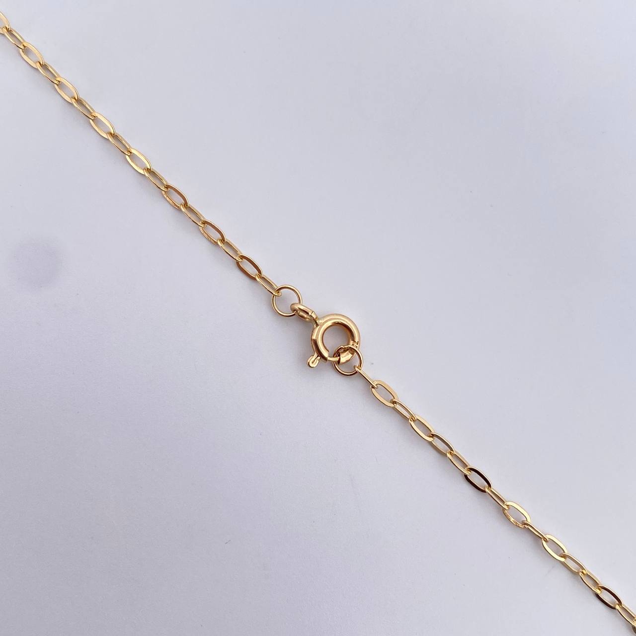 Cadena Trebol Aro Seguido 4.05gr / 43.4cm / 1.8mm Onix Negro Oro Amarillo Nac.Esp. 18K &