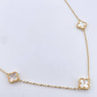 Cadena Trebol Aro Seguido 7.9gr / 49.2cm / 1.5mm Nacar Blanco Oro Amarillo Nac.Esp. 18K &