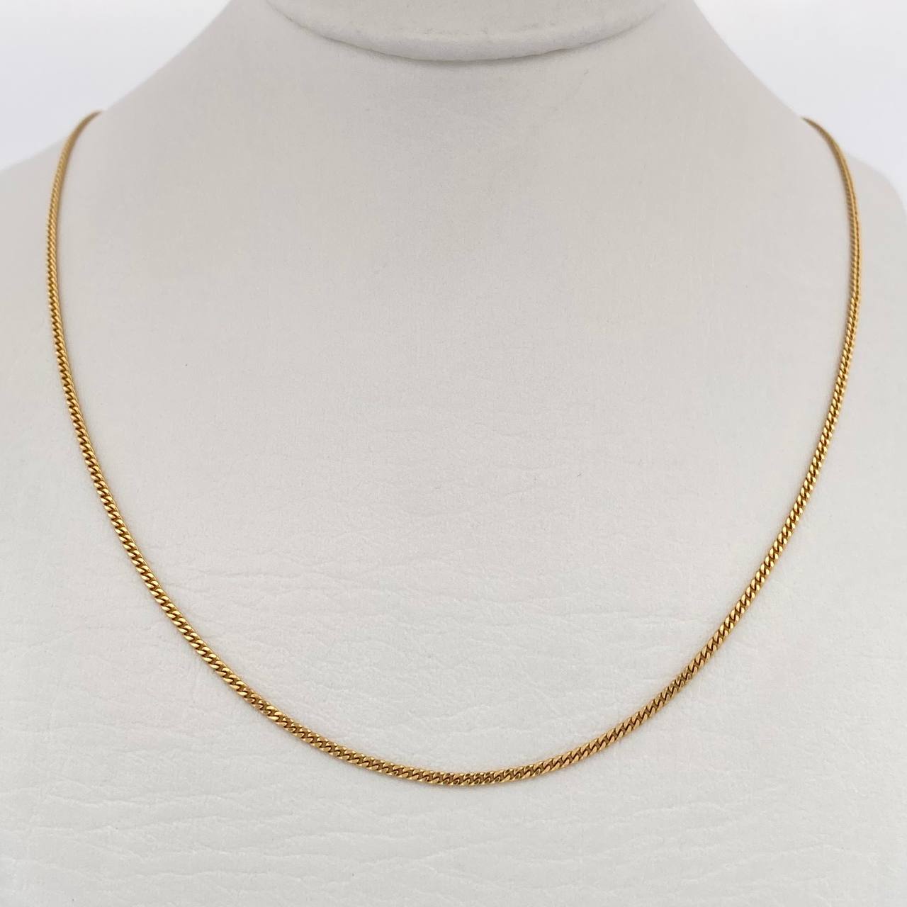 Cadena Mini Cubana 4.55gr / 60cm / +1 Oro 18K &
