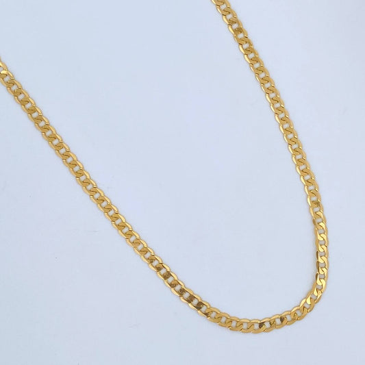 Cadena Cubana 9.75gr / 60.5cm / +1 Oro 18K &