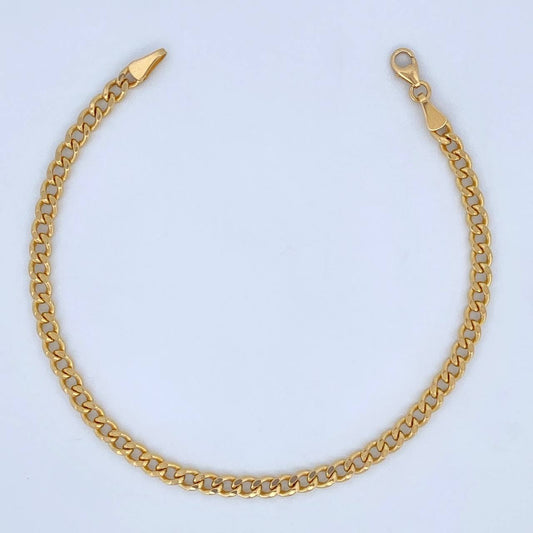 Pulso Cubana 3.85gr / 19.5cm / +1 Oro 18K &