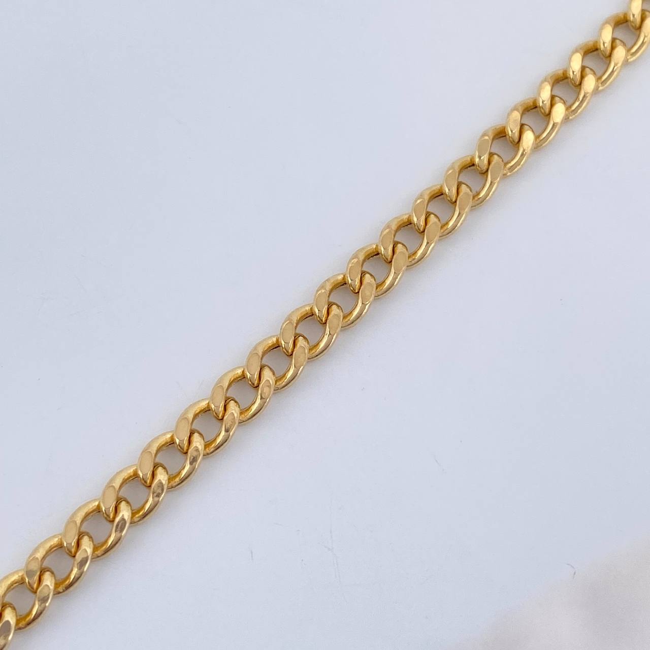 Pulso Cubana 3.85gr / 19.5cm / +1 Oro 18K &
