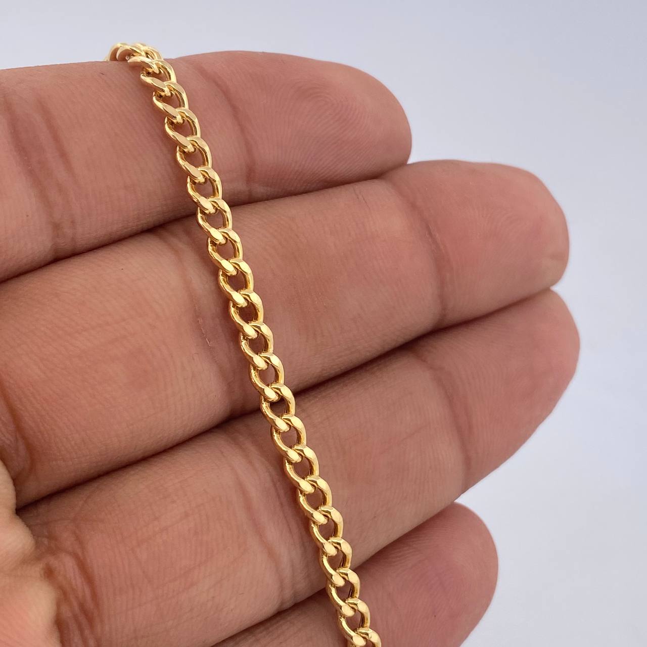 Pulso Cubana 3.85gr / 19.5cm / +1 Oro 18K &