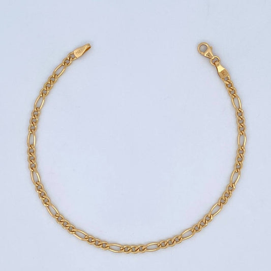 Pulso Figaro 2.4gr / 19cm / +1 Oro 18K &