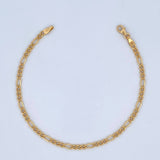 Pulso Figaro 2.4gr / 19cm / +1 Oro 18K &