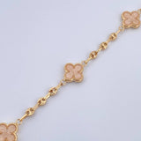 Pulso GC Trebol 3.9gr / 18cm / 3mm Diamantado Electroestatico Beige Oro Amarillo 18K &