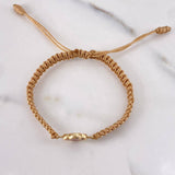 Pulsera Beige Herraje Trebol Diamantado 0.65gr / Oro Amarillo 18K &