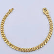 Pulso Cubano Infinito 6.4gr / 18.2cm / 4.8mm Diamantado Oro Amarillo +2 18K &