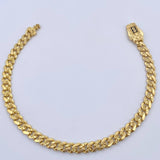 Pulso Cubano Infinito 6.4gr / 18.2cm / 4.8mm Diamantado Oro Amarillo +2 18K &