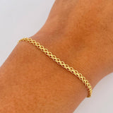 Pulso Chino 2.45gr / 19.3cm / 2.1mm Oro Amarillo +1 18K &