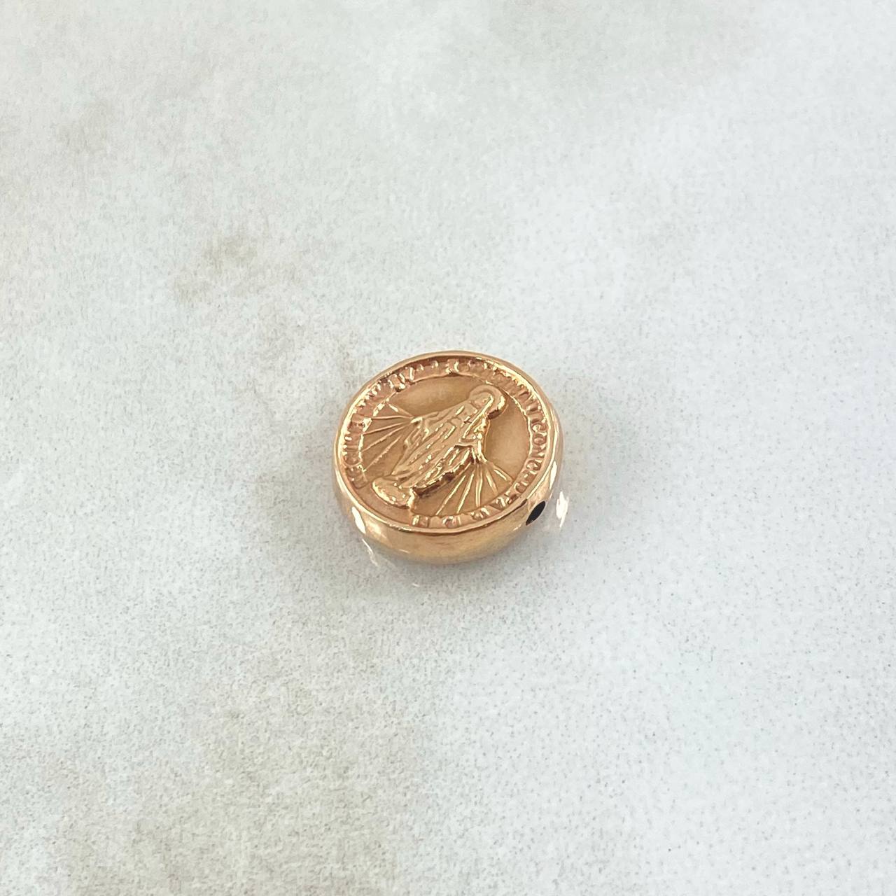 Herraje Virgen Milagrosa Tambor 0.7gr / 1.2cm / Troquelado Oro Rosa