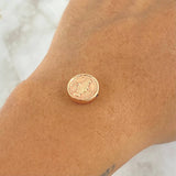 Herraje Virgen Milagrosa Tambor 0.7gr / 1.2cm / Troquelado Oro Rosa