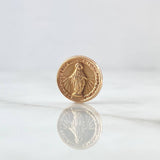 Herraje Virgen Milagrosa Tambor 0.7gr / 1.2cm / Troquelado Oro Rosa
