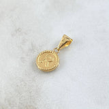 Dije Letra R 0.6gr / 2cm / Circulo Bordeado Oro Amarillo 18K