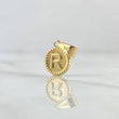 Dije Letra R 0.6gr / 2cm / Circulo Bordeado Oro Amarillo 18K