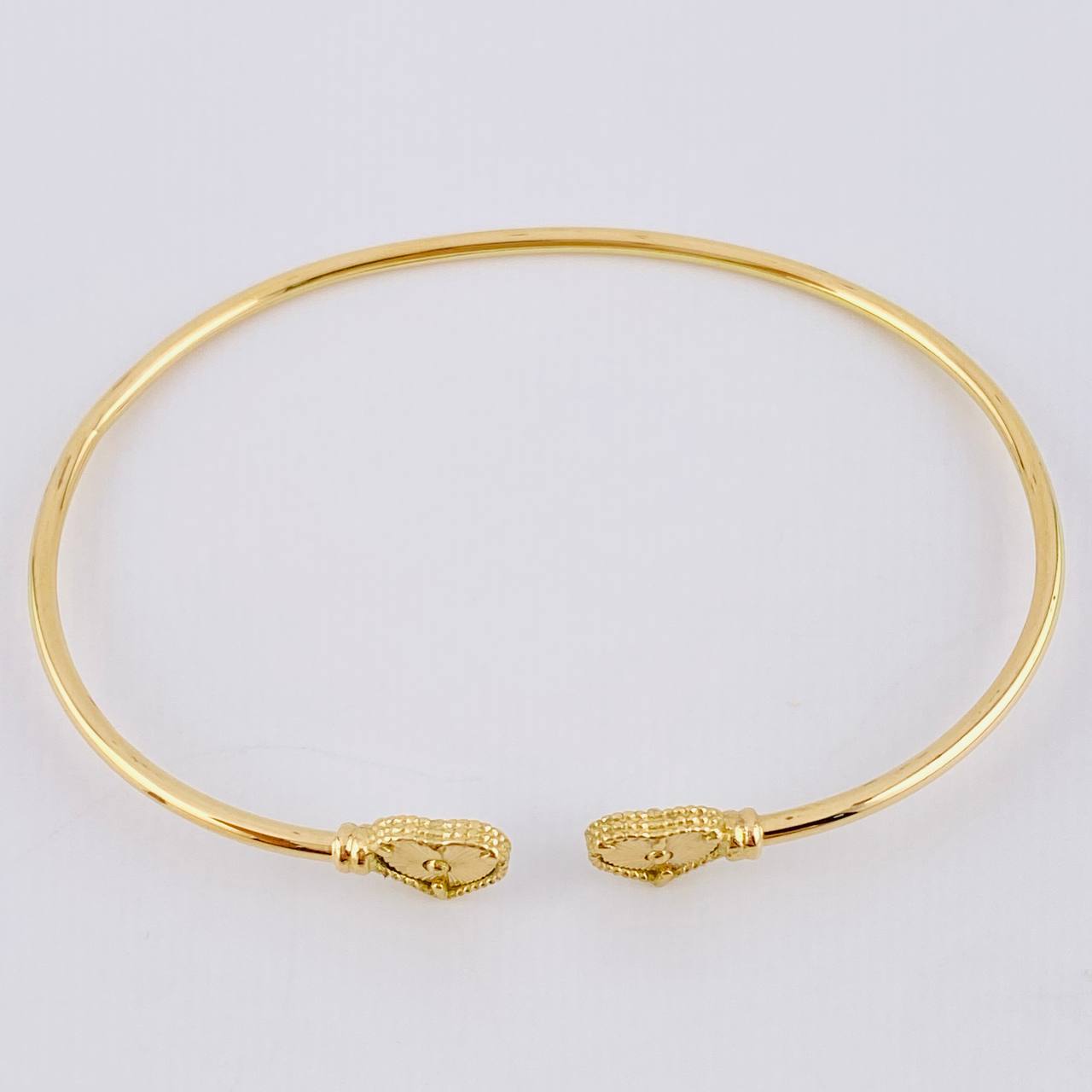 Pulso Aro Corazon Diamantado 3.5 g / 17.2 cm / 1.8 mm Oro Amarillo 18K