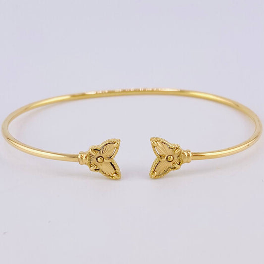 Pulso Aro Mariposa Diamantado 3.7gr / 18cm / 1.8mm Oro Amarillo Nac.Esp. 18K *
