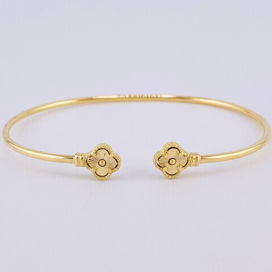 Pulso Aro Trebol Diamantado 3.9 g / 17.4 cm / 1.8 mm Oro Amarillo 18K