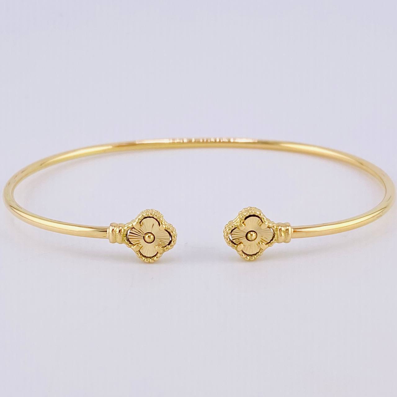 Pulso Aro Trebol Diamantado 3.7 g / 17.7 cm / 3.7 mm Oro Amarillo 18K