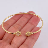 Pulso Aro Trebol Nacar Blanco 3.5 g / 17.2 cm / 3.7 mm Oro Amarillo 18K