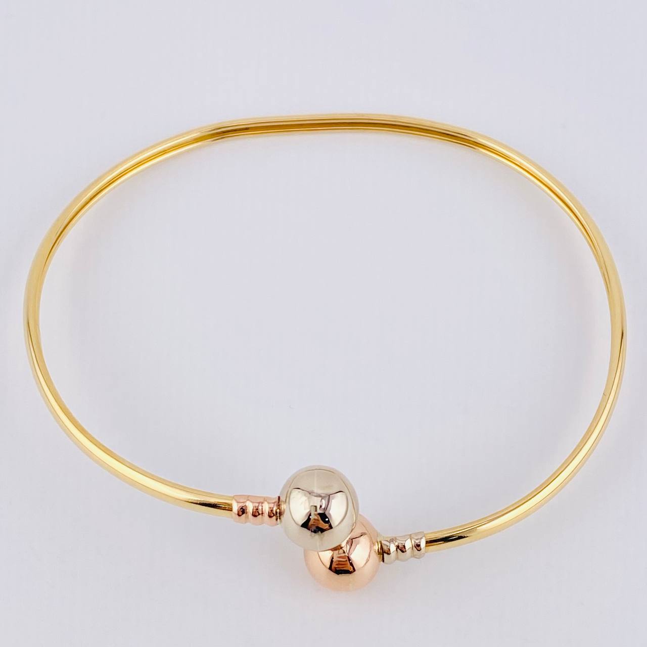 Pulso Aro Tú Y Yo 4.8gr / 19cm / 2.6mm Tres Oros 18K