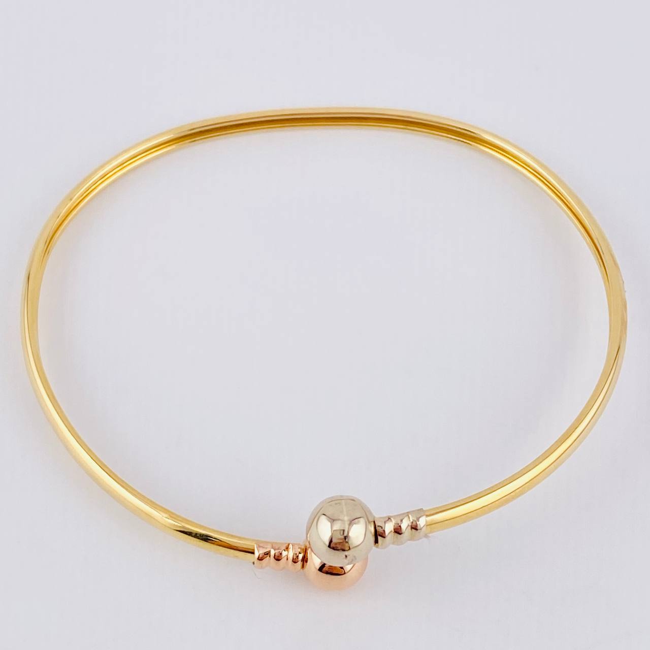 Pulso Aro Tú Y Yo 4.25gr / 18cm / 2.6mm Tres Oros 18K