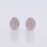 Topos Virgen Milagrasa 0.7gr / 8.209mm Oro Blanco 18K