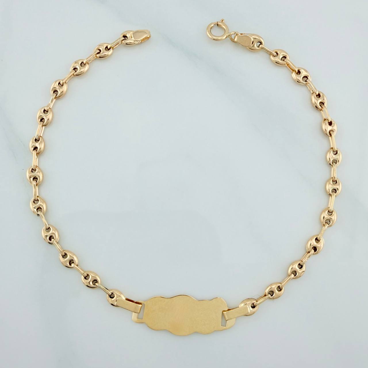 Pulso Bebé GC Placa Nube 1.9gr / 15cm / 3mm Oro Amarillo 18K &