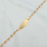 Pulso Bebé GC Placa Nube 2.1gr / 18cm / 3mm Oro Amarillo 18K %