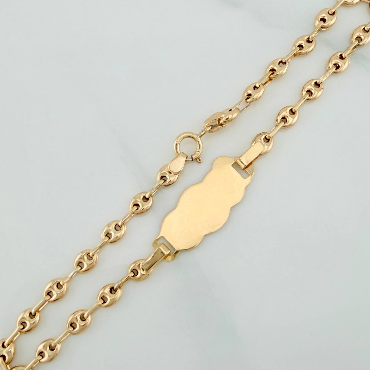 Pulso Bebé GC Placa Nube 1.9gr / 15cm / 3mm Oro Amarillo 18K &