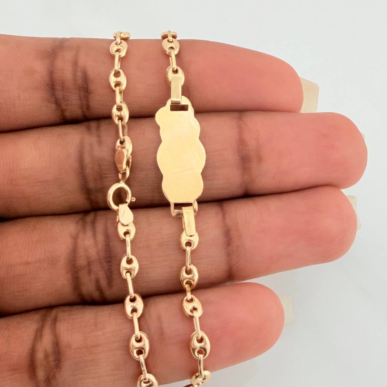Pulso Bebé GC Placa Nube 2.1gr / 18.2cm / 3mm Oro Amarillo 18K &