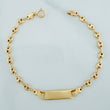 Pulso Bebé GC Placa Octagonal 1.95gr / 16.7cm / 3.2mm Oro Amarillo 18K &