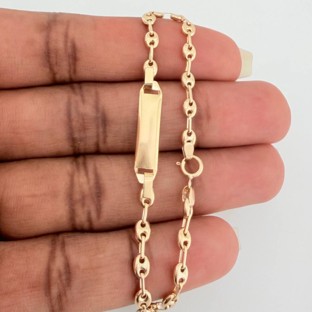 Pulso Bebé GC Placa Octagonal 2gr / 17cm / 3mm Oro Amarillo 18K %