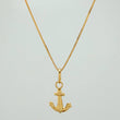 Set Cadena y Dije Veneciana+Ancla 1.15gr / 45.5cm / 0.34mm Oro Amarillo 18K (Oferta) $