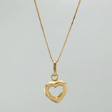 Set Cadena y Dije Veneciana+Silueta Corazón 1.25gr / 45cm / 0.35mm Oro Amarillo 18K (Oferta) $