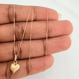 Set Cadena y Dije Veneciana+ Corazón 1.15gr / 45cm / 0.3mm Oro Amarillo 18K (Oferta) $
