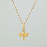 Set Cadena y Dije Veneciana+Libelula 1.25gr / 45cm / 0.3mm Oro Amarillo 18K (Oferta) $
