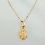 Set Cadena y Dije Veneciana+Virgen Guadalupe 1.3gr / 45cm / 0.3mm Oro Amarillo 18K (Oferta) $