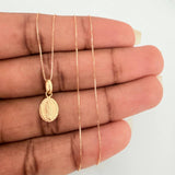 Set Cadena y Dije Veneciana+Virgen Guadalupe 1.3gr / 45cm / 0.3mm Oro Amarillo 18K (Oferta) $