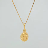 Set Cadena y Dije Veneciana+Virgen Guadalupe 1.5gr / 45cm / 0.3mm Oro Amarillo 18K (Oferta) $