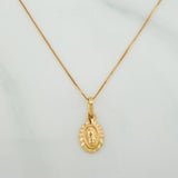Set Cadena y Dije Veneciana+Virgen Guadalupe 1.5gr / 45cm / 0.3mm Oro Amarillo 18K (Oferta) $