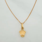 Set Cadena y Dije Veneciana+Corona 1.25gr / 45cm / 0.36mm Oro Amarillo 18K (Oferta) $